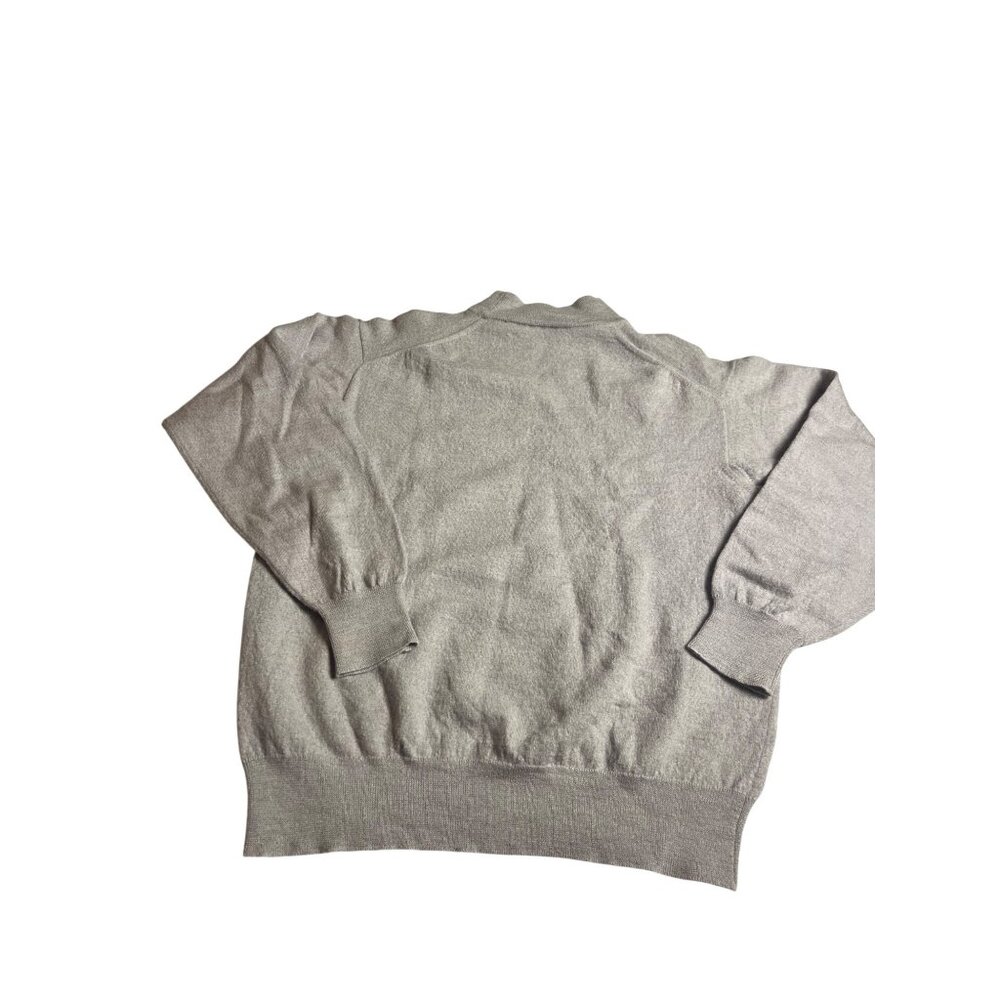 VTG Ermenegildo Zegna 100% Wool Mock Neck Pullover Sweater M Gray Made In Italy
